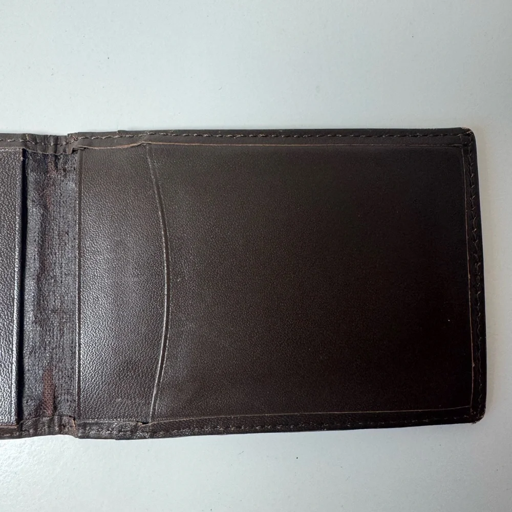 Burberrys Unisex Tan Check Card Holder with Brown Trim